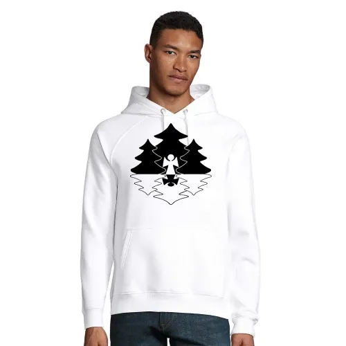 Weihnachtsengel im Wald Hoodie Männer Stellar Bio