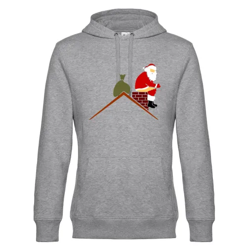 Weihnachtsmann kackt in Schornstein in Farbe Hoodie Männer King Hooded