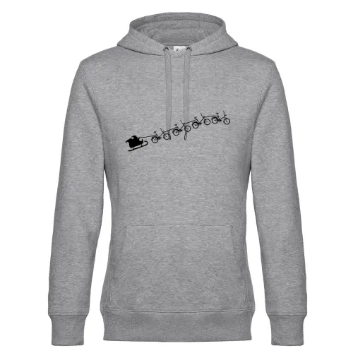 Weihnachtsschlitten aus fliegenden Klapprädern Hoodie Männer King Hooded
