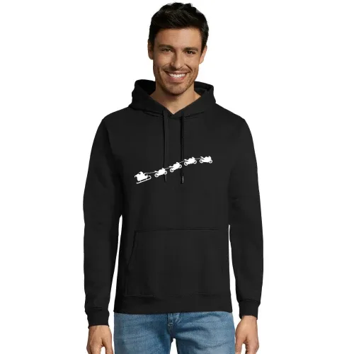 Weihnachtsschlitten aus fliegenden Motorrädern Hoodie