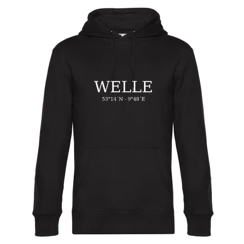 Welle Koordinaten Hoodie Männer King Hooded
