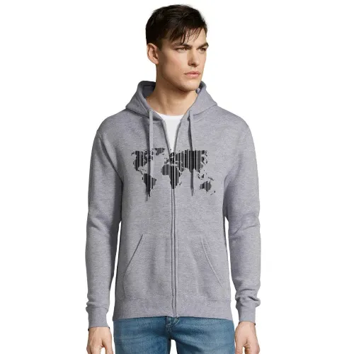Welt als Barcode Männer Hoodie