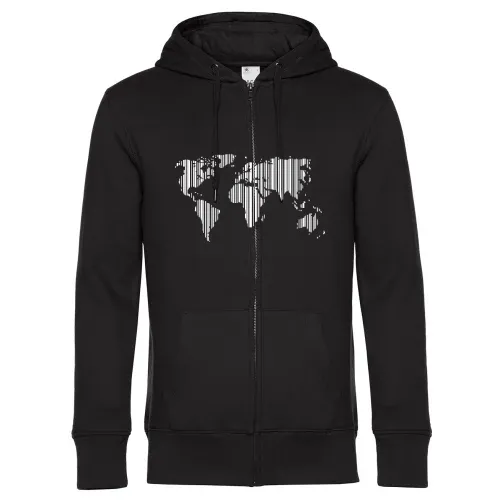 Welt als Barcode Männer Hoodie
