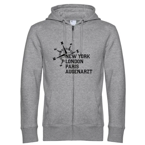 Weltstadt Augenarzt Hoodie Männer King Zipped