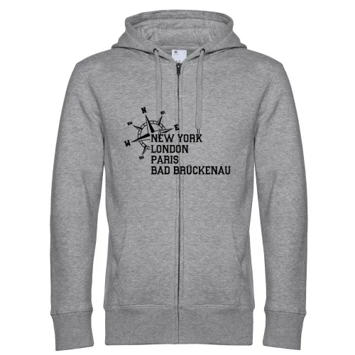 Weltstadt Bad Brückenau Hoodie Männer King Zipped