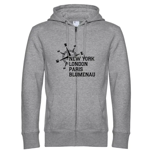 Weltstadt blumenau Hoodie Männer King Zipped