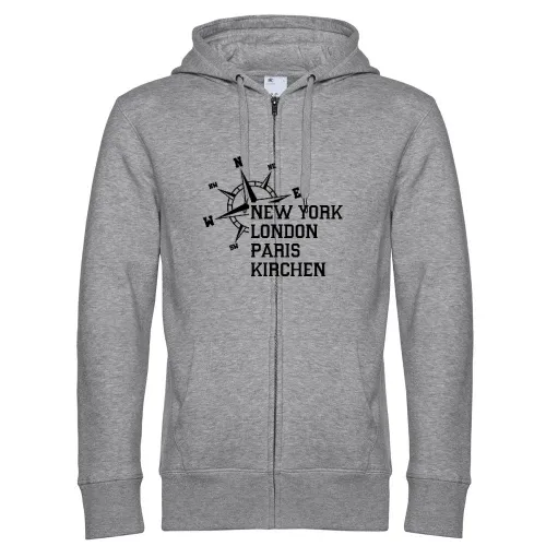 Weltstadt Kirchen Hoodie Männer King Zipped