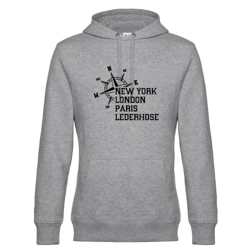 Weltstadt Lederhose Hoodie Männer King Hooded