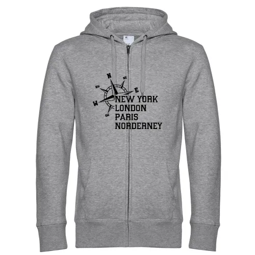 Weltstadt Norderney Hoodie Männer King Zipped