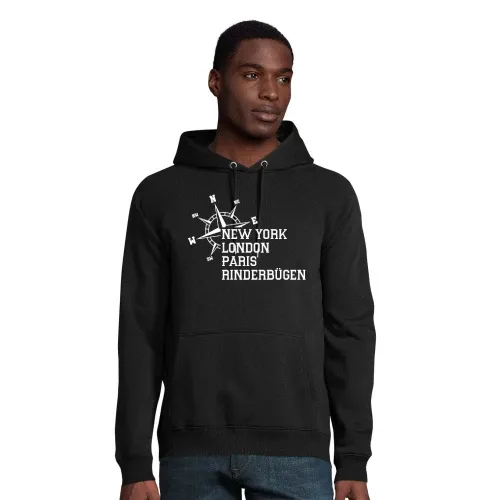 Weltstadt Rinderbügen Hoodie Männer Stellar Bio