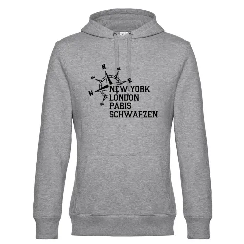 Weltstadt Schwarzen Hoodie Männer King Hooded