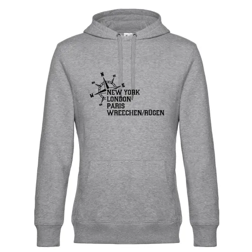 Weltstadt Wreechen/Rügen Hoodie Männer King Hooded