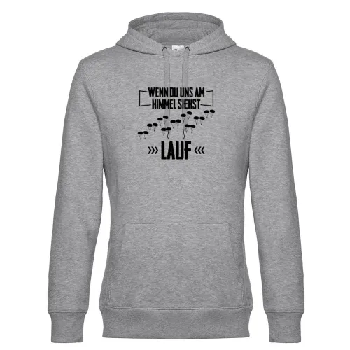 Wenn Du Uns Am Himmel Siehst Lauf Fallschirmjäger Männer Hoodie