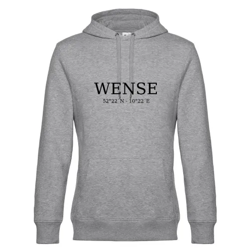 Wense Koordinaten Hoodie Männer King Hooded