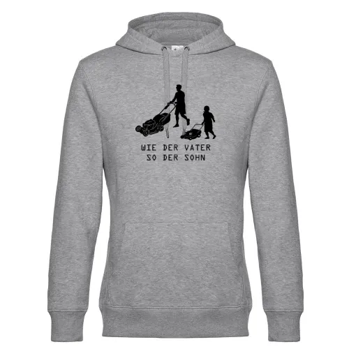 Wie der Vater So Der Sohn Rasen Mähen Gartenarbeit Hoodie Männer King Hooded