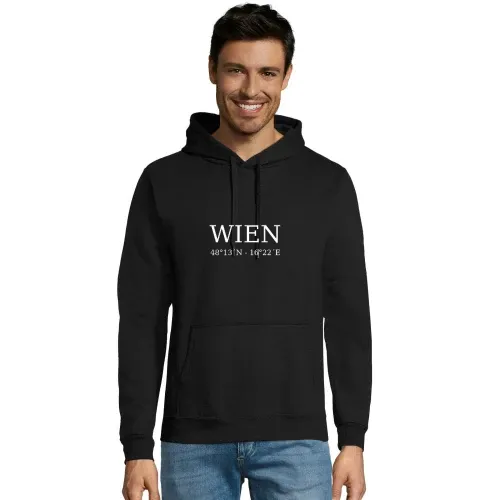 Wien Koordinaten Männer Hoodie