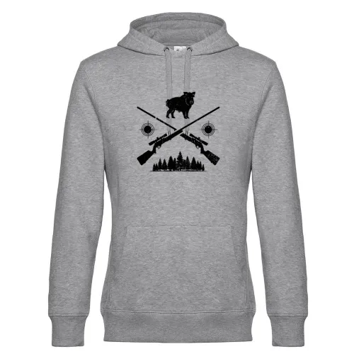 Wildschwein Jäger Jagdzeit Keiler Jagd Jagen Hoodie Männer King Hooded