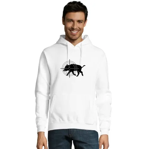 Wildschwein Jäger Visier Jagen Schwarzwild Jagen Hoodie Männer Snake