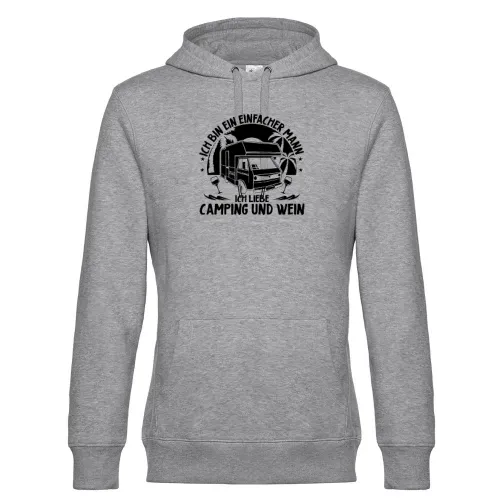 Wohnmobil Campingplatz Weintrinker Geschenkidee Hoodie Männer King Hooded