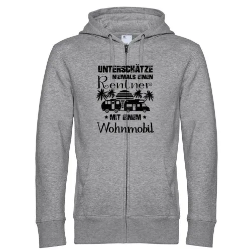 Wohnmobil Opa Rentner Camper Wohnwagen Womo Wowa Hoodie Männer King Zipped