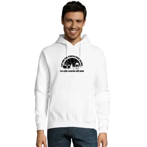 Wohnwagen Campingplatz Mann Liebt Camping und Wein Männer Hoodie Wohnwagen Campingplatz Mann Liebt Camping und Wein Hoodie