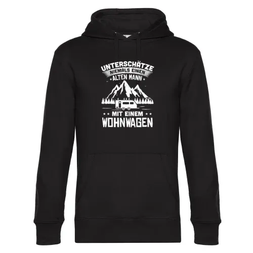 Wohnwagen Caravan Camping Rentner Camper Spruch Hoodie Männer King Hooded
