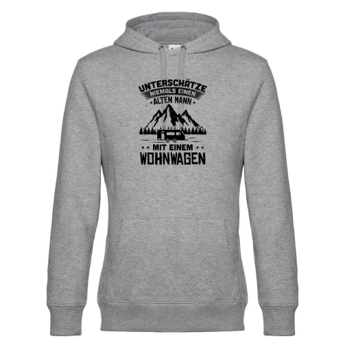 Wohnwagen Caravan Camping Rentner Camper Spruch Hoodie Männer King Hooded