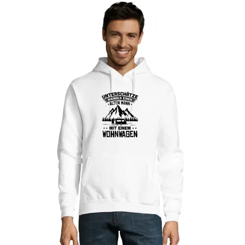 Wohnwagen Caravan Camping Rentner Camper Spruch Hoodie Männer Snake