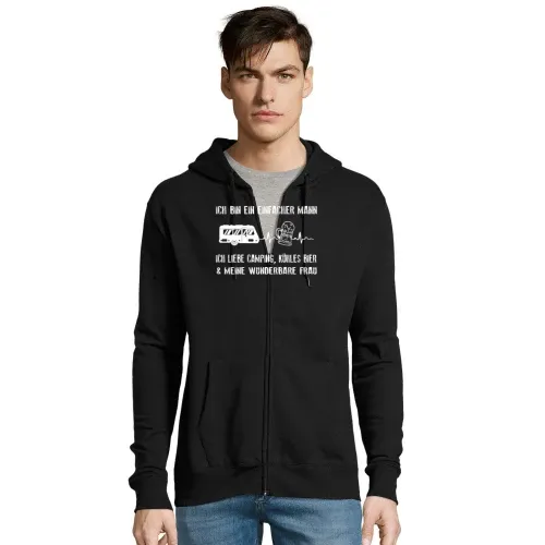 Wohnwagen Puls - Camper Liebt Camping Bier und Frau Männer Hoodie