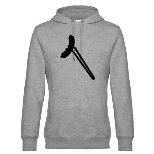 Wurst auf Grillzange Hoodie Männer King Hooded