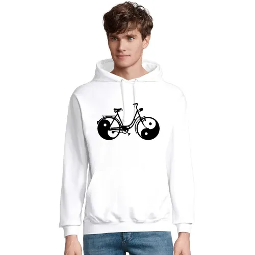 Yin und Yang Fahrrad Männer Hoodie