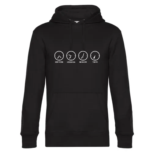 Zeitzonen der Welt und Kreischa Männer Hoodie