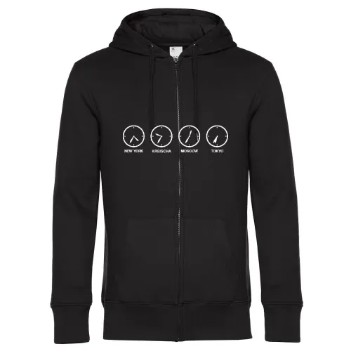 Zeitzonen der Welt und Kreischa Männer Hoodie