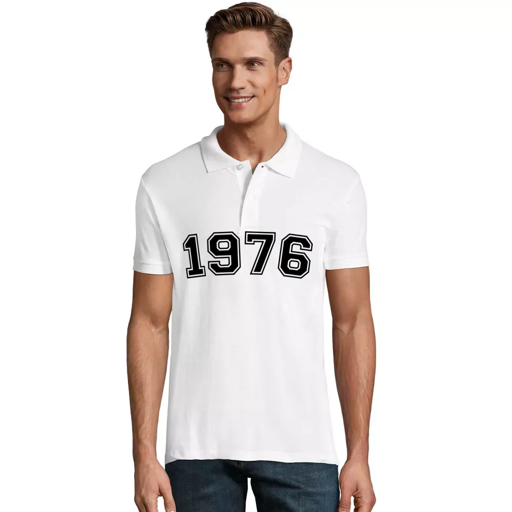  Männer Polo mit Aufdruck '1976 40. Geburtstag'