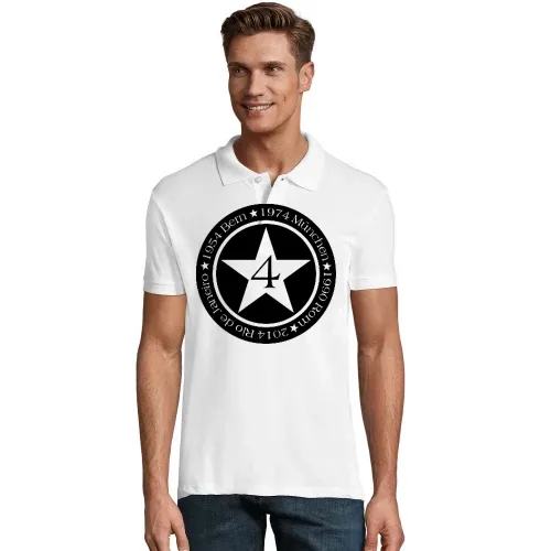 4 Sterne Weltmeister Deutschland Männer Polo