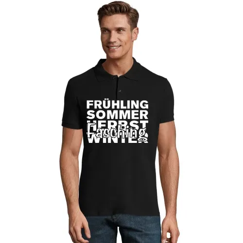 5. Jahreszeit Fasching Männer Polo