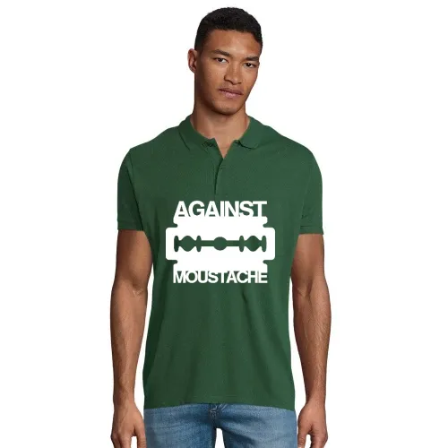 Against Mustache Rasierklinge Männer Polo