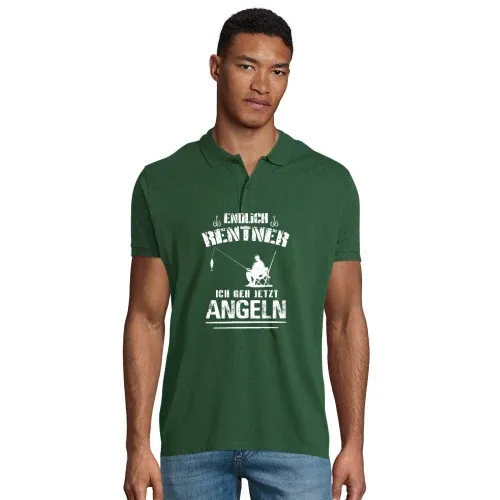 Angel Rente Angler Rentner Geh Jetzt Angeln Spruch Männer Polo
