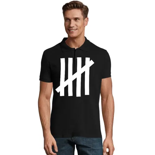 Anstreich Striche als Zaun Männer Polo