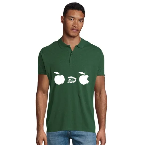 Apfel Gebiss Evolution Männer Polo