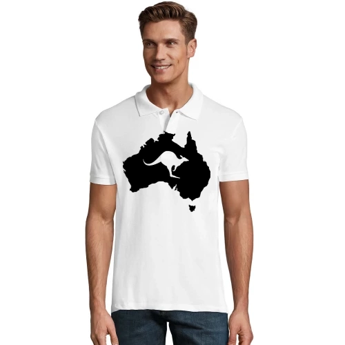 Australien mit Känguru Männer Polo