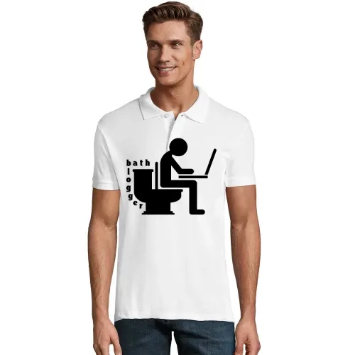 Bad Blogger auf Toilette Männer Polo
