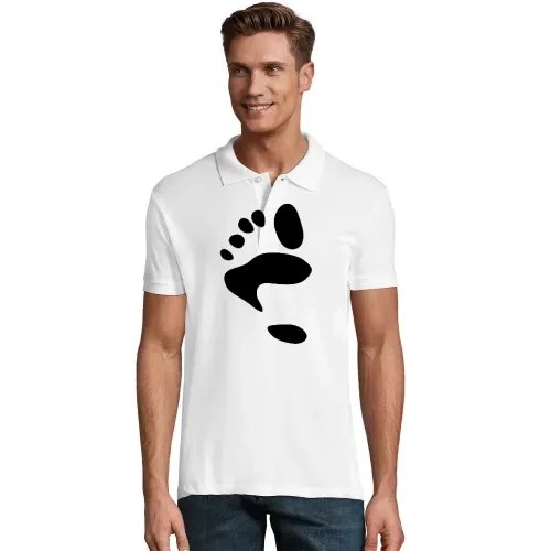 Barefoot Symbol Footprint Icon Polo