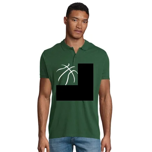 Basketball Striche Männer Polo
