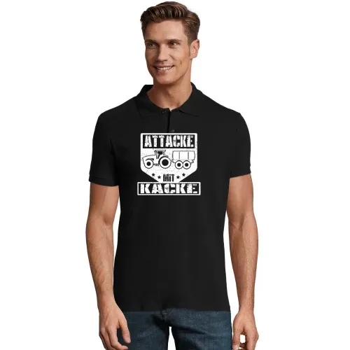 Bauer Landwirt Feldarbeit Gülle Attacke Mit Kacke Männer Polo