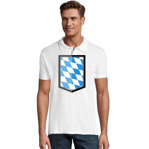 Bayern Wappen Karomuster E-Style Polo