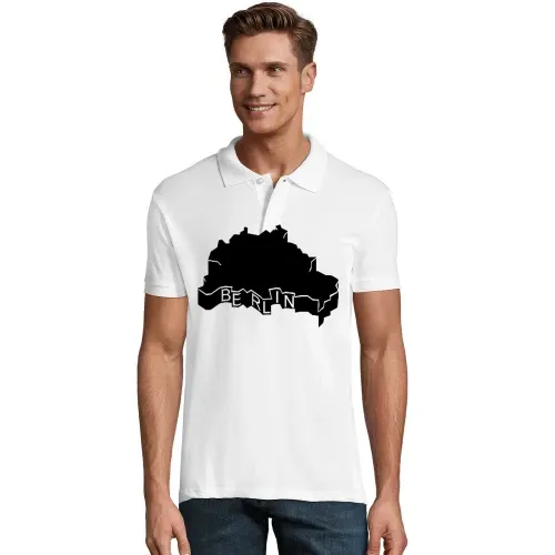 Berlin Umriss 3D Polo Männer Perfect