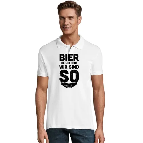Bier und Ich Wir Sind So - Biergarten Bierzelt Motiv Männer Polo