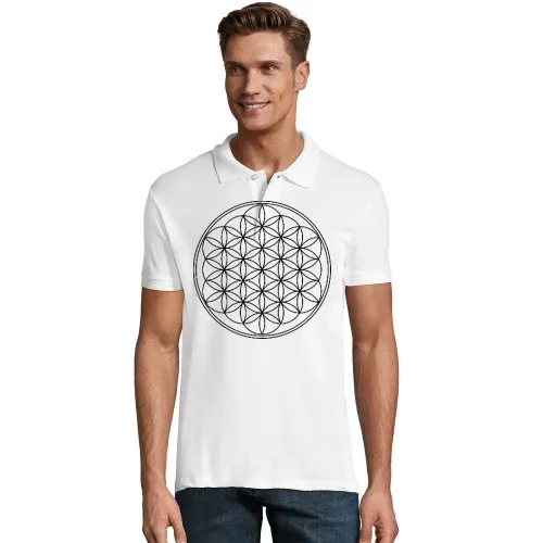 Blume des Lebens Männer Polo