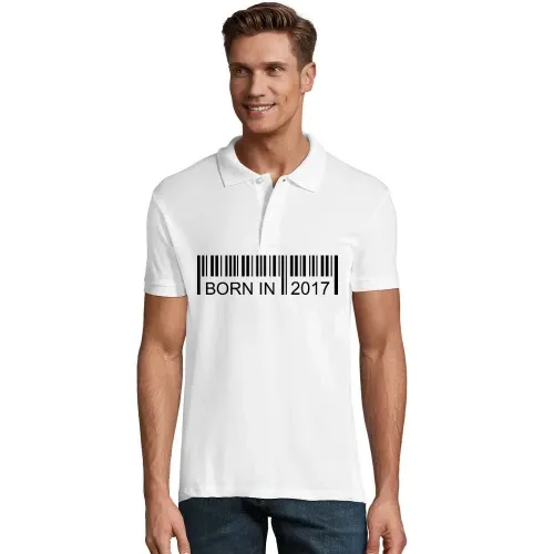 Born in 2017 Strichcode Polo Männer Perfect